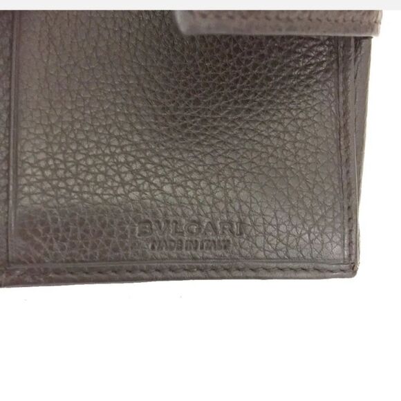 Authentic BVLGARI Logo Canvas Leather Long Bifold Wallet - Picture 8 of 8